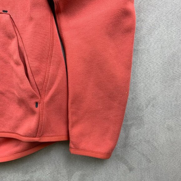 Nike Mens Sweater Small Salmon Pink Red Full Zip Hoodie Tech Fleece Windrunner - Picture 3 of 13